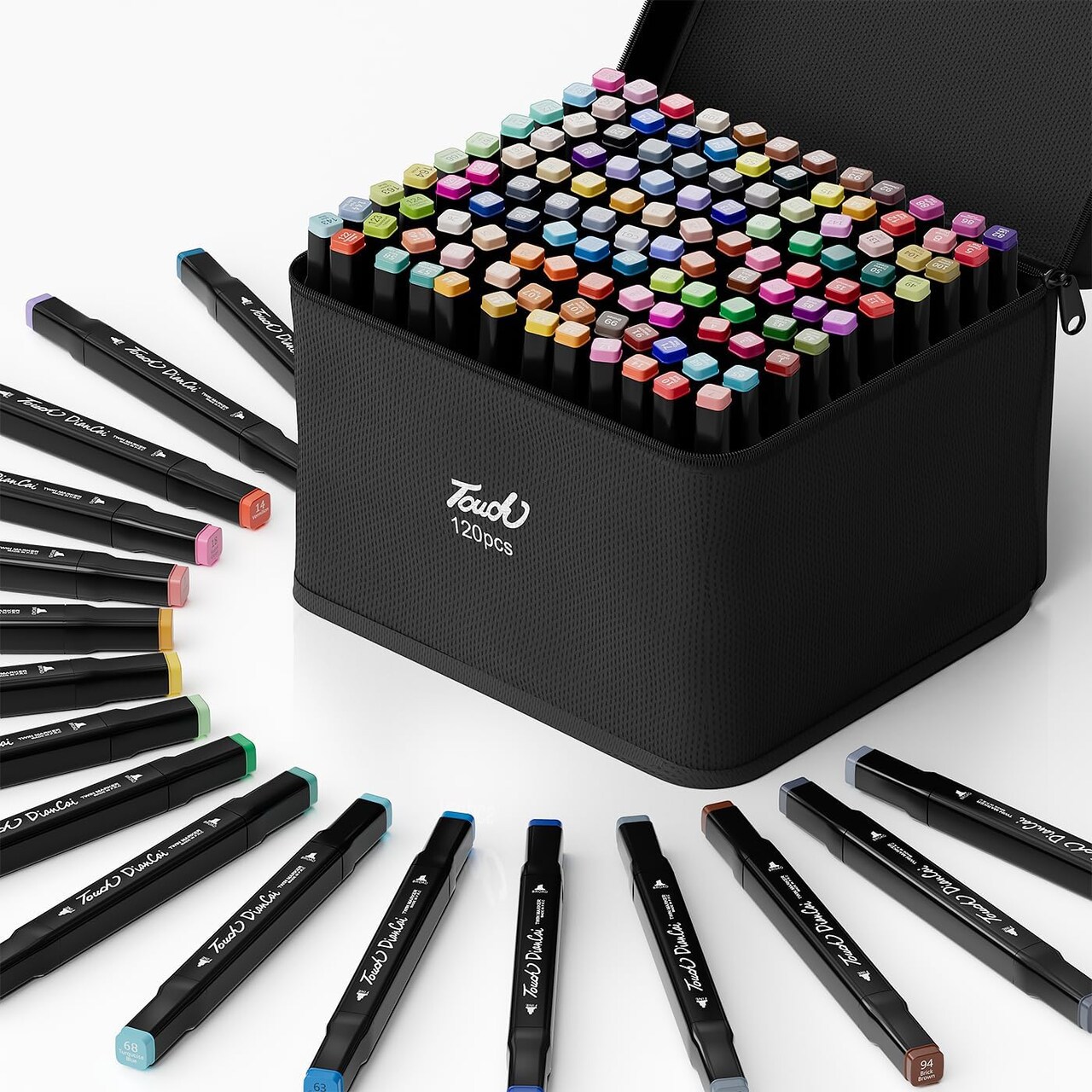 120 Colors Alcohol Markers,Dual Tip Art Markers Waterproof Ink Coloring Markers for Artists,Art Marker Set Drawing Colorful Markers for Painting,Note,Marking,Christmas Gift